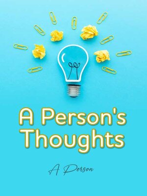 cover image of A Person's Thoughts
